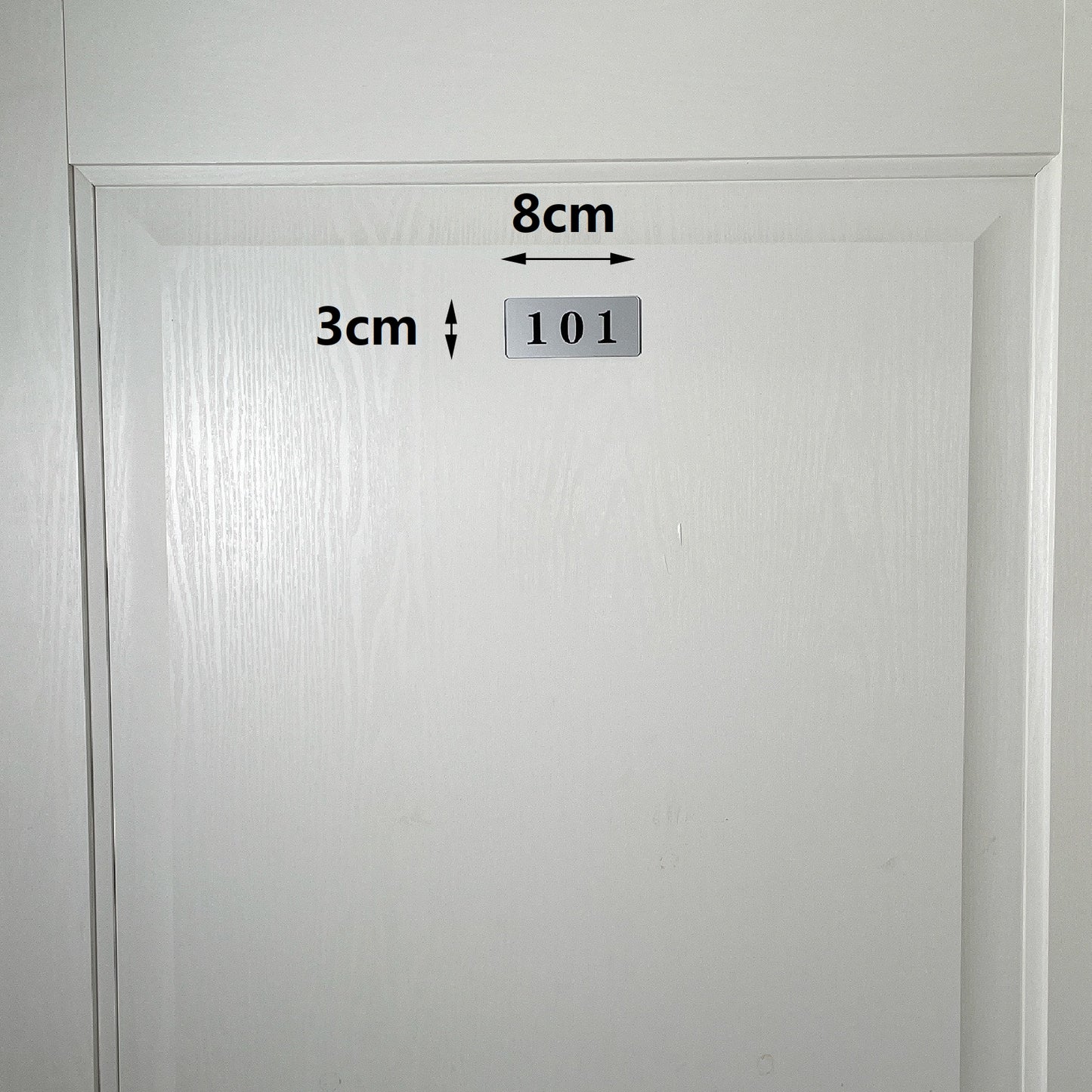 ルームナンバー プレート 部屋番号  アクリル製 3.5×8cm×0.2cm